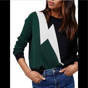 TOPSHOP Lightning Bolt Colorblock Sweater!! NWOT